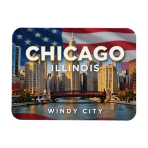 Reise durch die urbane Landschaft von Chicago, Ill Magnet