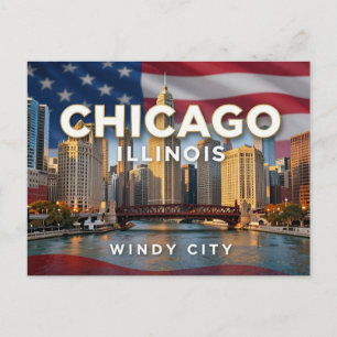 Reise durch die urbane Landschaft von Chicago, Ill Postkarte