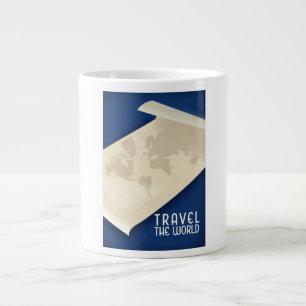 Reise durch die Welt im Vintage-Stil Reiseposter Jumbo-Tasse