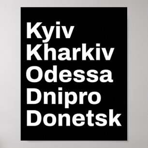 Reise durch ukrainische Städte und Dörfer Poster