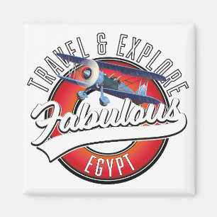 Reise entdecken Sie das fabelhafte Ägypten Logo. Magnet