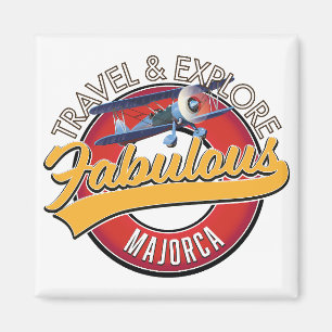 Reise erkunden Sie das fabelhafte Logo von Mallorc Magnet