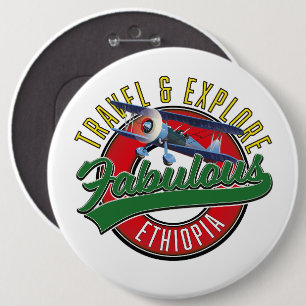 Reise Erkunden Sie das fantastische Äthiopien-Logo Button