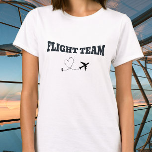 Reise Familien Urlaub Schwarz Flug Team Flugzeug T-Shirt