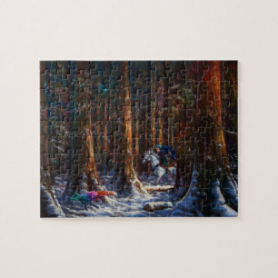 Reise - Fantasy-Wald-Gebirgslandschaftskunst