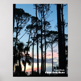 Reise- | Florida - Cape San Blas Sunset Pines Poster