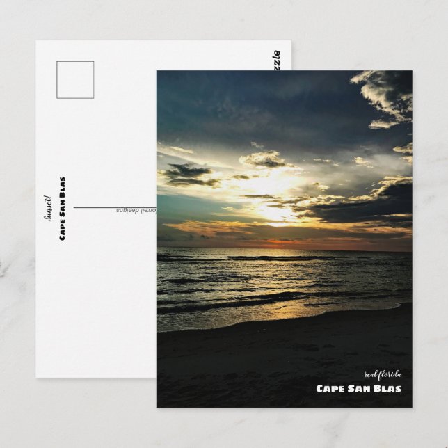 Reise-  | Florida - Cape San Blas Sunset Postkarte (Vorne/Hinten)