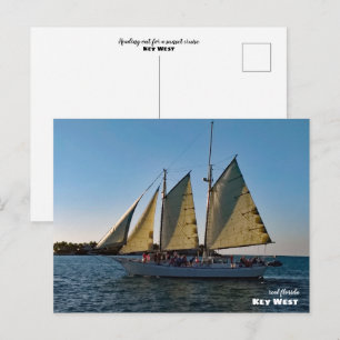 Reise-    Florida - West Sunset Sailboat Cruise Postkarte