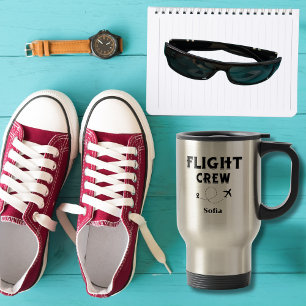 Reise Flugpersonal Flugzeug Fliegen Modern Urlaub Reisebecher