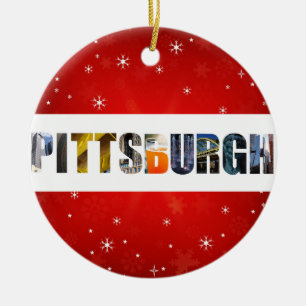 Reise-Foto-Weihnachten Pittsburghs Pennsylvania Keramik Ornament