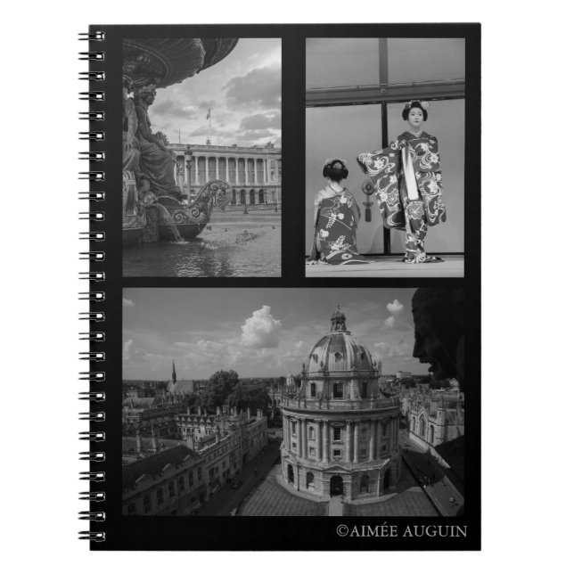 Reise-Fotografie-Notizbuch - Paris, Kyoto, Oxford Notizblock (Vorderseite)