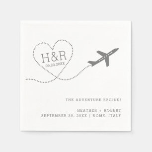 Reise-Hochzeit-Junggesellinnenabschied-individuell Serviette