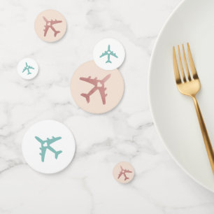 Reise-Hochzeitsdusche-Thema Flugzeug Konfetti