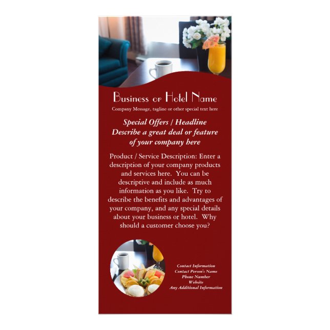 Reise, Hotel, Geschäfts-Gestell-Karten Werbekarte (Vorne)