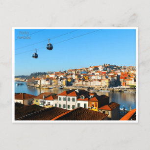 Reise im Retro-Stil nach Porto Portugal Tourismus Postkarte