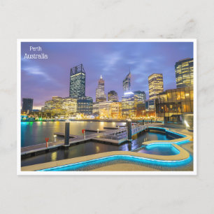 Reise im Retro-Stil Perth Australien Greater Perth Postkarte