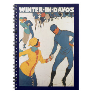 Reise im Stil der Vergangenheit, Art Deco, Winter Notizblock