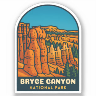 Reise im Stil der Vergangenheit Bryce Canyon Natio Aufkleber
