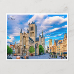 Reise im Stil der Vergangenheit Gent Gad Belgien B Postkarte