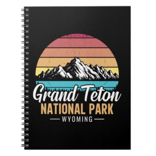 Reise im Stil der Vergangenheit Grand Teton Nation Notizblock