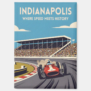 Reise im Stil der Vergangenheit Indianapolis India Magnet