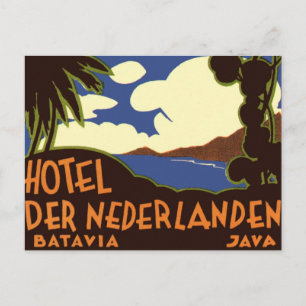 Reise im Stil der Vergangenheit Jakarta Indonesien Postkarte