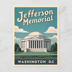 Reise im Stil der Vergangenheit Jefferson Memorial Postkarte