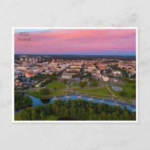 Reise im Stil der Vergangenheit Oulu Finnland Finn Postkarte