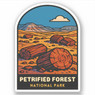 Reise im Stil der Vergangenheit Petrified-Forest-N Aufkleber