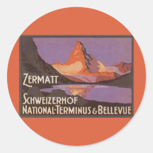 Reise im Stil vergangener Zeiten, Matterhorn in de Runder Aufkleber