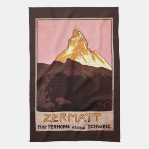 Reise im Stil vergangener Zeiten, Matterhorn, Schw Geschirrtuch