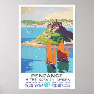 Reise im Stil vergangener Zeiten, Penzance. Poster
