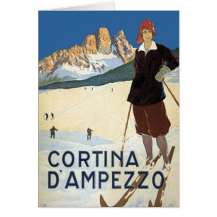 Reise im Vintage-Stil Cortina d'Ampezzo, Italien S