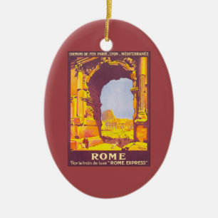 Reise im Vintage-Stil, das Kolosseum in Rom Italie Keramik Ornament