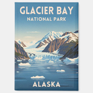 Reise im Vintage-Stil Gletscher-Bay-Nationalpark A Magnet