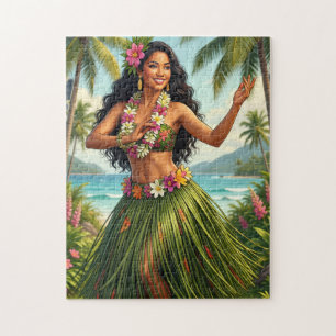 Reise im Vintage-Stil Hawaiian Hula Girl