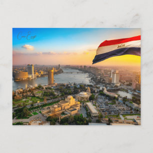 Reise in alter Zeit Kairo Ägypten Pyramiden & Sphi Postkarte