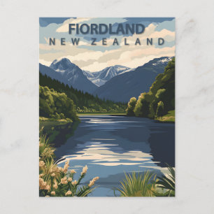 Reise in das alte Fiordland Neuseeland Postkarte