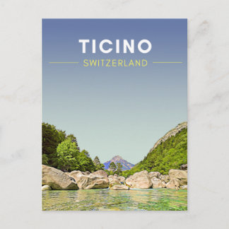 Reise in das alte Tessin Schweiz Postkarte
