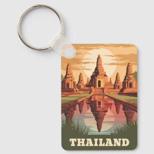 Reise in das alte Thailand - Buddhistischer Tempel Schlüsselanhänger