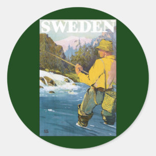 Reise in das Schweden der Vergangenheit, Angelspor Runder Aufkleber