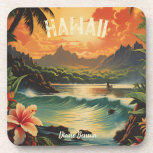 Reise in das tropische Hawaii-Urlaubsfeeling der a Getränkeuntersetzer