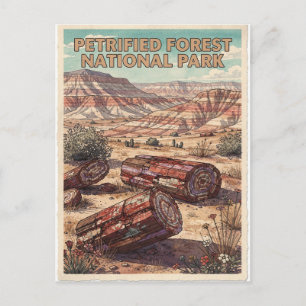 Reise in den versteinerten Wald Nationalpark Vinta Postkarte
