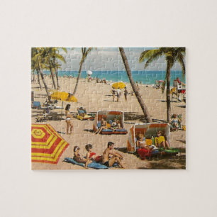 Reise in den Vintage-Retro-Strand von Florida