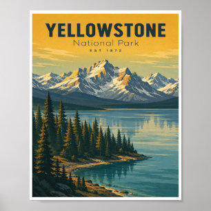 Reise in den Yellowstone-Nationalpark im Vintage-S Poster