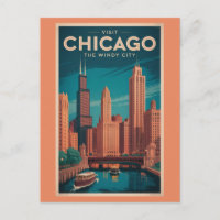 Reise in die alte Stadt Chicago Illinois Windy Cit