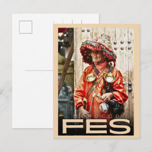 Reise in die Altstadt von FES Medina Marokko Vinta Postkarte