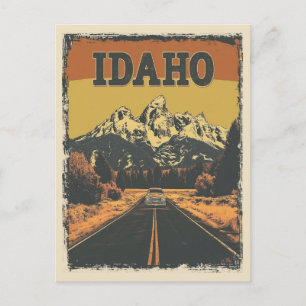 Reise in die idyllische Berglandschaft von Idaho i Postkarte