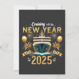 Reise in die Silvesterfamilie 2025 Crew Dankeskarte
