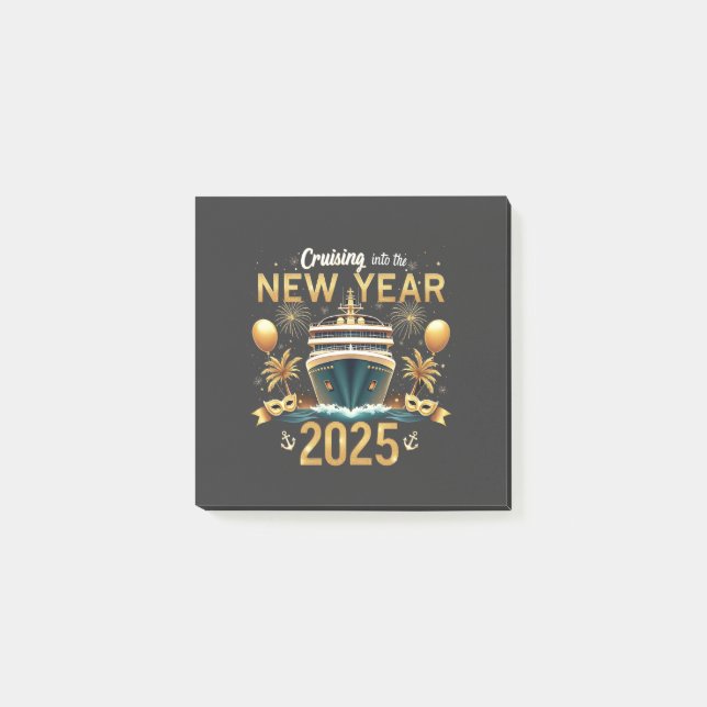 Reise in die Silvesterfamilie 2025 Crew Post-it Klebezettel (Vorderseite)